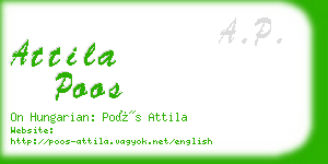 attila poos business card